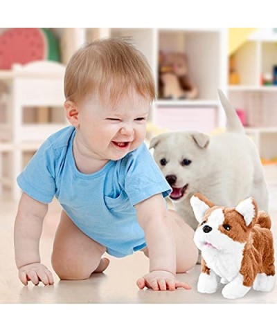 Electric Plush Toys Corgi Puppy Interactive Pet Dog-Walking Barking Tail Wagging Interactive Toys for Toddler Kids Boys Girls...