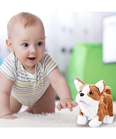 Electric Plush Toys Corgi Puppy Interactive Pet Dog-Walking Barking Tail Wagging Interactive Toys for Toddler Kids Boys Girls...