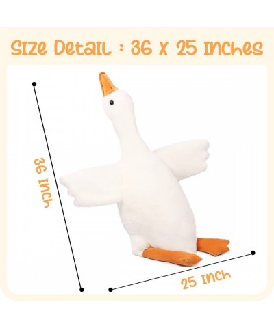 35.4in Goose Plush Toy White Swan Stuffed Animal Soft Adorable Hugging Pillow Cute Duck Plushies Birthday Gift for Boys Girls...