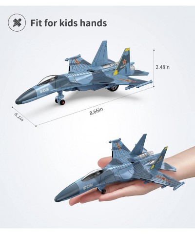 Airplane Toy for Boys Metal Plane Vehicle Playset Mini Airplanes with Light Pull Back Fighter Toy for Boys Toddler Kids 3 4 5...