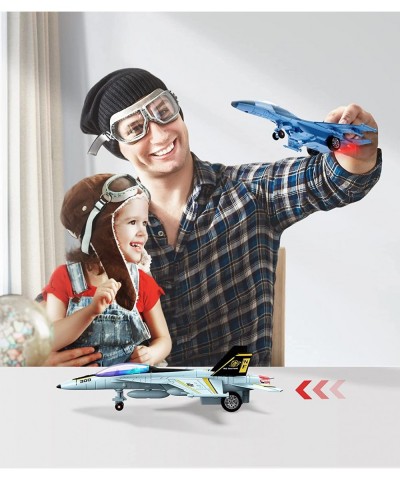 Airplane Toy for Boys Metal Plane Vehicle Playset Mini Airplanes with Light Pull Back Fighter Toy for Boys Toddler Kids 3 4 5...