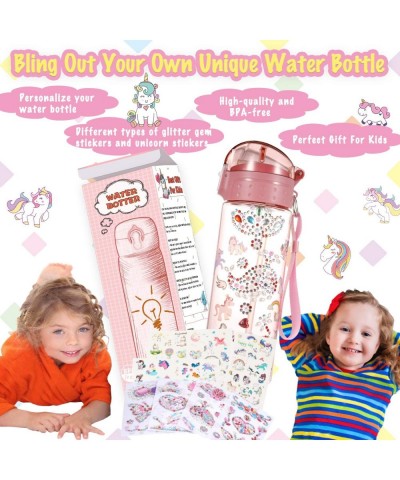 Decorate Your Own Water Bottle with Tons of Glitter Gem & Unicorn Stickers BPA Free Tritan Material 20 oz Kids Craft Kit & DI...