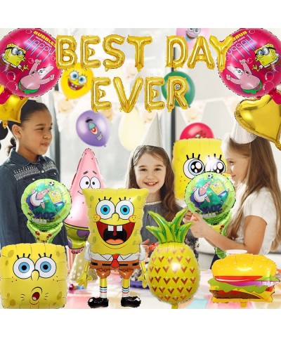 43PCS Cartoon Theme Party Supplies Birthday Decorations Include Pineapple Shape Balloon Square balloons Cartoon Character Bal...