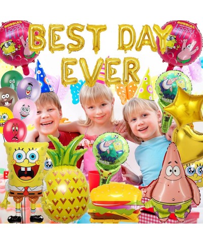 43PCS Cartoon Theme Party Supplies Birthday Decorations Include Pineapple Shape Balloon Square balloons Cartoon Character Bal...