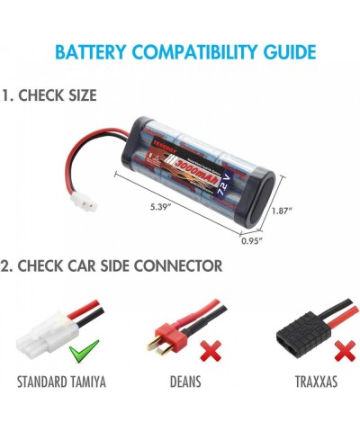 2 Pack 7.2V 3000mAh Flat NiMH Battery Packs with Smart Charger for RC Cars RC Airplanes $81.48 Hobby Remote & App Controlled ...