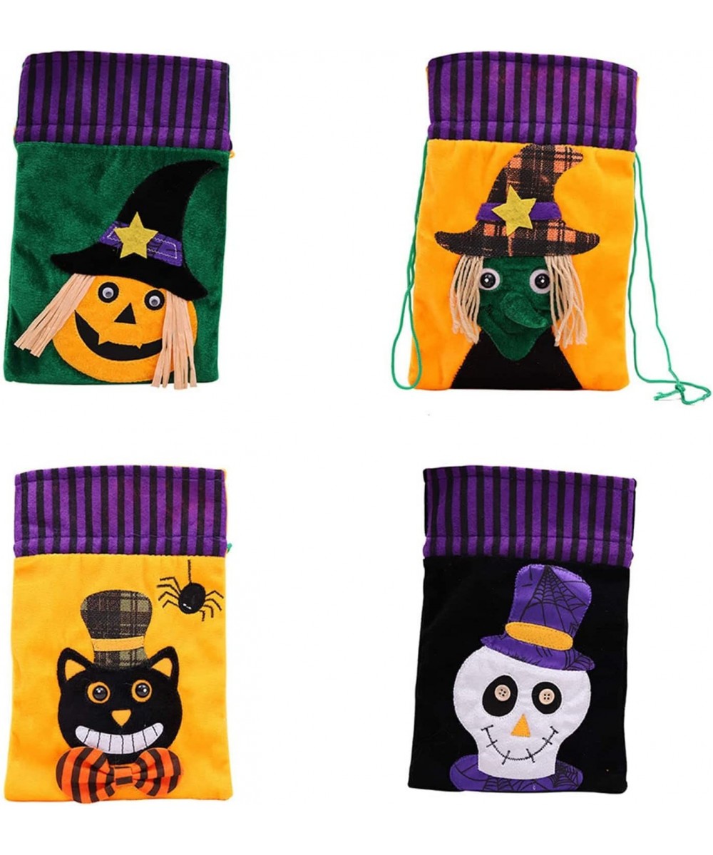 Halloween Treat Bags - Microfiber Cloth Halloween Candy Bags Reusable Halloween Bags for Trick or Treat Bags for Kids Hallowe...