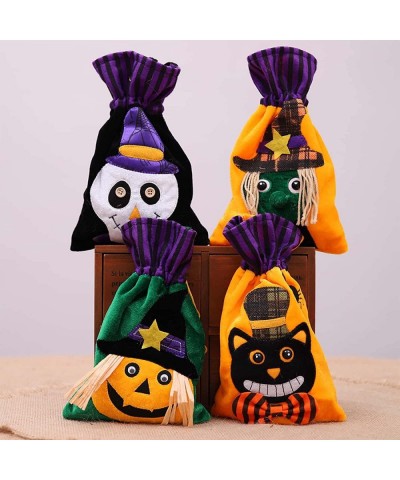 Halloween Treat Bags - Microfiber Cloth Halloween Candy Bags Reusable Halloween Bags for Trick or Treat Bags for Kids Hallowe...