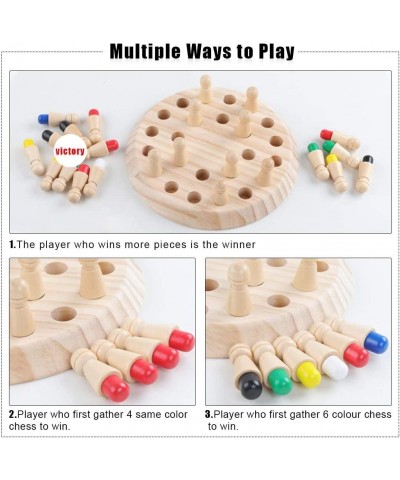 Wooden Memory Match Stick Chess Game Color Memory Chess Funny Block Board Game Memory Match Stick Chess Game Parent-Child Int...