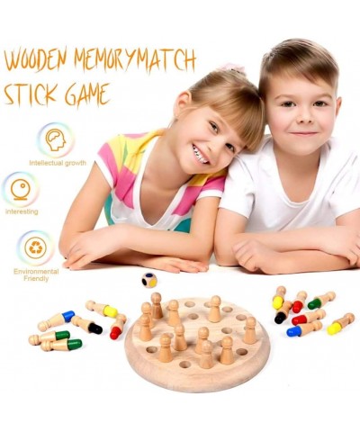 Wooden Memory Match Stick Chess Game Color Memory Chess Funny Block Board Game Memory Match Stick Chess Game Parent-Child Int...