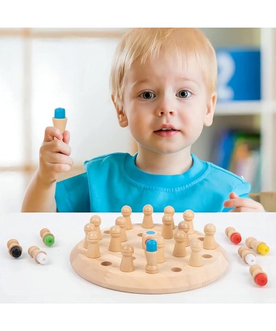 Wooden Memory Match Stick Chess Game Color Memory Chess Funny Block Board Game Memory Match Stick Chess Game Parent-Child Int...