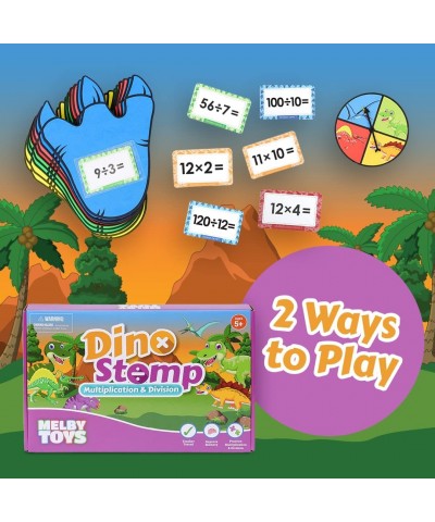 Dino Stomp Multiplication Game I Includes 144 Multiplication Flash Cards and 144 Division Flash Cards | Math Games for Kids 8...