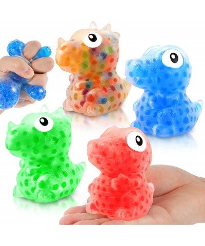 Dinosaur Stress Balls for Kids 4 Pack Dinosaur Squishy Toy Anxiety Stress Relief Squeeze Balls Cute Goodie Bag Fillers Sensor...