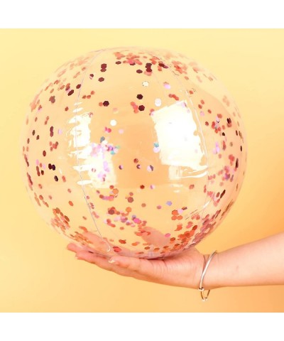 8 Pieces Inflatable Clear Glitter Beach Balls Confetti Beach Balls 16 Inch Swimming Pool Party Ball for Summer Pool Beach Par...