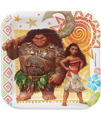 Amscan Moana Square Paper Dessert Plates 7" Multicolored 8 pieces $14.33 Kids' Party Tableware