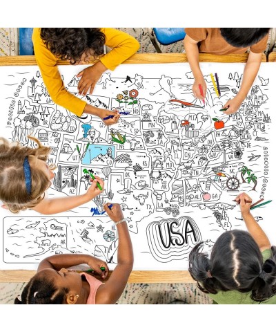 Giant Coloring Poster for Kids & Adults Large Map of The United States USA Poster for Kids Jumbo Tabletop Coloring Page Class...