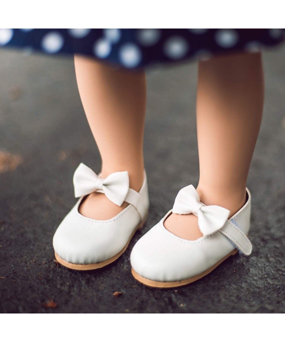 18 Inch Doll Clothing Shoes White Dress Shoes with Bow Detail & Authentic Shoe Box Intended for American Girl 18 Inch Dolls a...