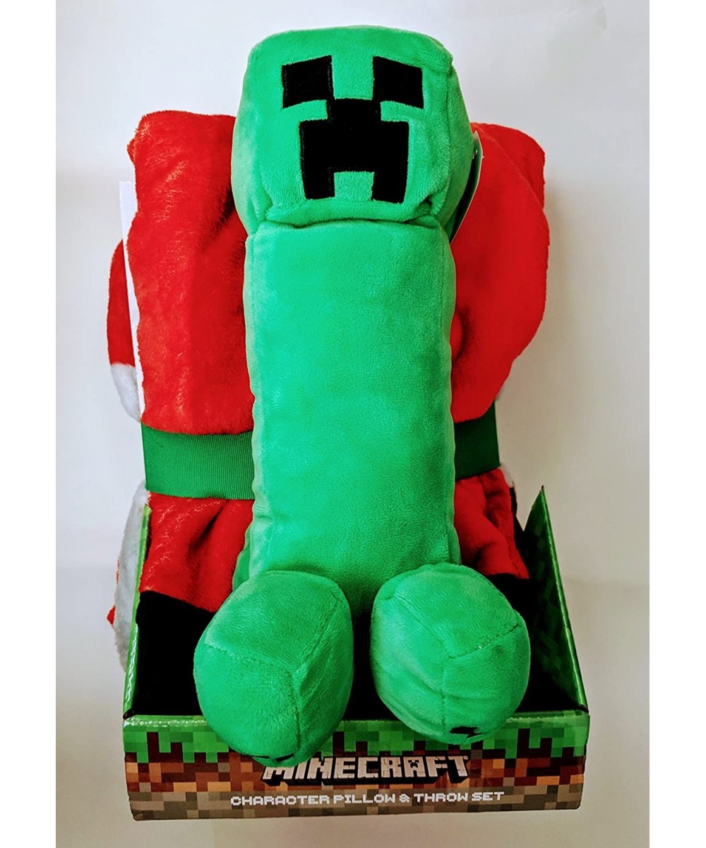 Minecraft 10.5" Creeper Plush Pillowbuddy and TNT Throw Set | Character Pillow Gift Set $79.23 Kids' Plush Toy Pillows