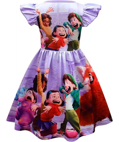 Girls Summer Dress Ruffle Sleeve Cartoon Playwear Novelty Birthday Gift for Toddlers $29.25 Kids' Costumes