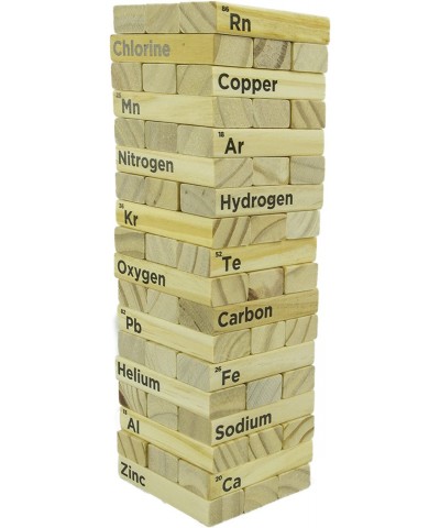 Periodic Table Wood Block Tower Stacking Game | Classic Game for Kids and Adults | Making Chemistry Fun to Learn | 54 Pieces ...