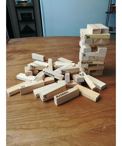 Periodic Table Wood Block Tower Stacking Game | Classic Game for Kids and Adults | Making Chemistry Fun to Learn | 54 Pieces ...