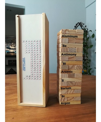 Periodic Table Wood Block Tower Stacking Game | Classic Game for Kids and Adults | Making Chemistry Fun to Learn | 54 Pieces ...