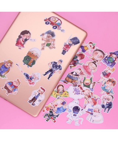 Waterproof People Sticker Pack for Kids 30pcs Kawaii Watercolor Character Person Water Bottle Skateboard Laptop Ipad Phone Ca...