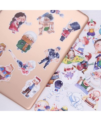 Waterproof People Sticker Pack for Kids 30pcs Kawaii Watercolor Character Person Water Bottle Skateboard Laptop Ipad Phone Ca...