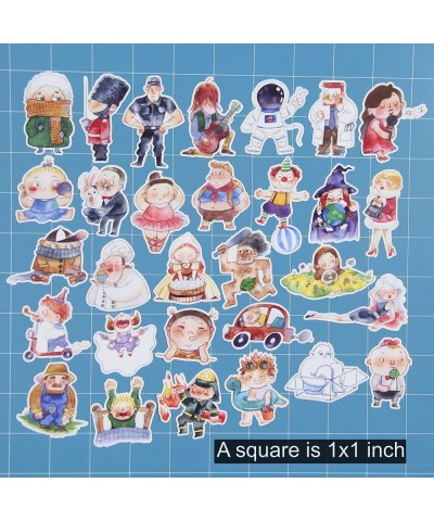 Waterproof People Sticker Pack for Kids 30pcs Kawaii Watercolor Character Person Water Bottle Skateboard Laptop Ipad Phone Ca...