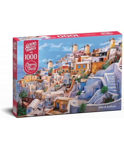 Color di Santorini 1000 Piece Jigsaw Puzzle - Premium HD Printing with Vivid Colors for Adults and Teens Engage with Family a...