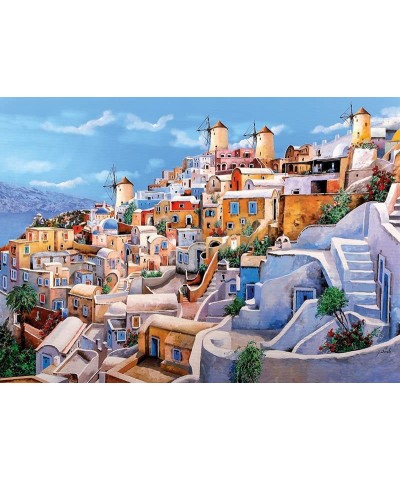 Color di Santorini 1000 Piece Jigsaw Puzzle - Premium HD Printing with Vivid Colors for Adults and Teens Engage with Family a...