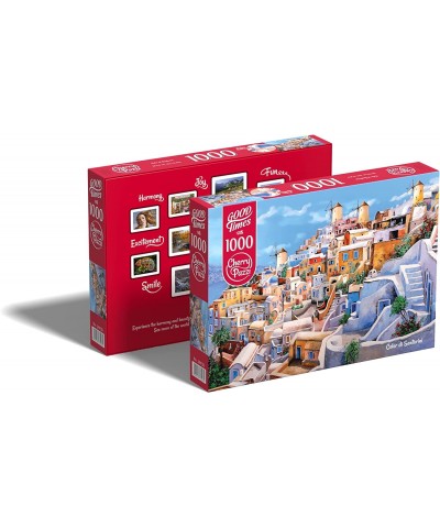 Color di Santorini 1000 Piece Jigsaw Puzzle - Premium HD Printing with Vivid Colors for Adults and Teens Engage with Family a...