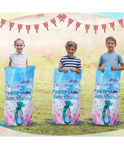 10 Pcs Ocean Potato Sack Race Bags Mermaid Shark Birthday Party Supplies Favors Outdoor Birthday Party Games Bag Beach Jumpin...