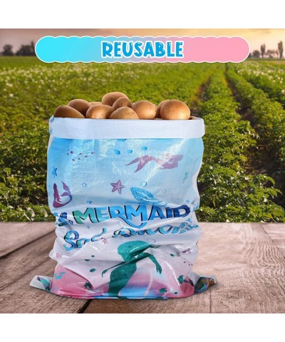 10 Pcs Ocean Potato Sack Race Bags Mermaid Shark Birthday Party Supplies Favors Outdoor Birthday Party Games Bag Beach Jumpin...