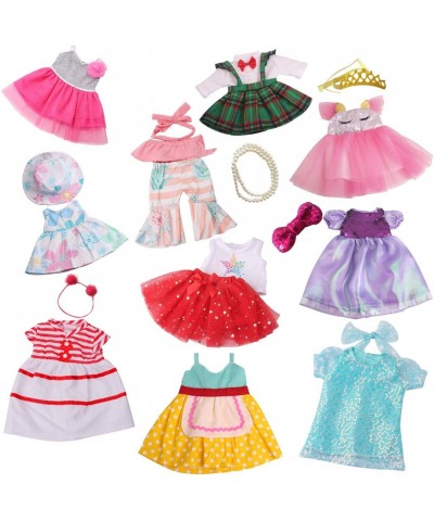 SpofewAmerican 18-inch Doll Costume and Accessories 21 45CM Doll Costume Dresses - Includes 10 Outfits with Headbands Bobby p...