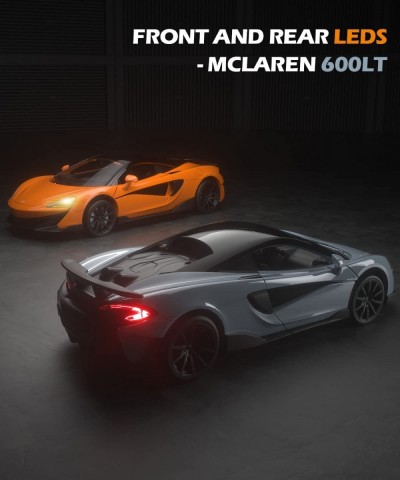 Toy Cars for Kids Ages 3+ 1:32 Scale McLaren 600LT Metal Model Pull Back Cars with Sound and LEDs Diecast Car Toy Cars Birthd...