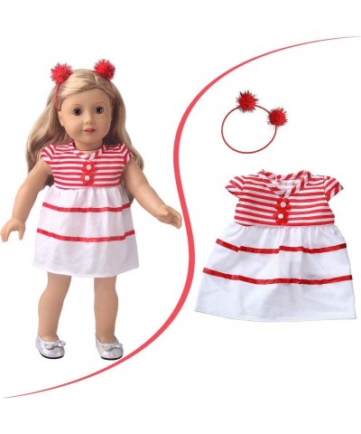 SpofewAmerican 18-inch Doll Costume and Accessories 21 45CM Doll Costume Dresses - Includes 10 Outfits with Headbands Bobby p...