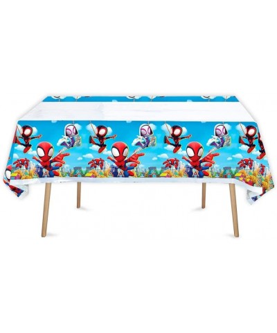 2 Pack Superhero Themed Birthday Party Decorations – Disposable Spider and His Friends Plastic Tablecloth Disposable Table Co...