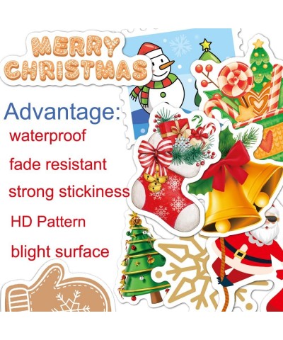 100 Pcs Christmas Stickers for Kids Christmas Holiday Stickers Decorations for Water Bottle Crafts Stickers for Skateboard En...