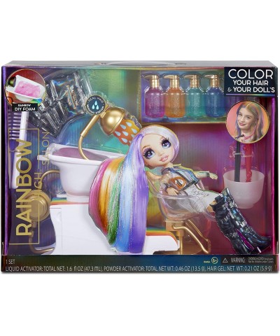 Salon Playset with Rainbow of DIY Washable Hair Color Foam for Kids and Dolls - Doll Not Included $58.36 Dolls