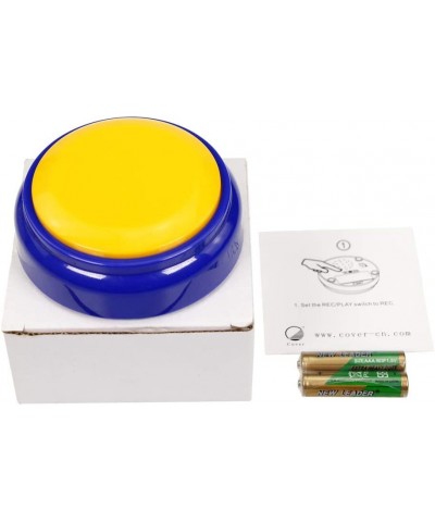 Recorder Button 30 Second Recordable Talking Button Record Sound Button for Gift Education Includes 2 AAA Batteries(Yellow+Bl...