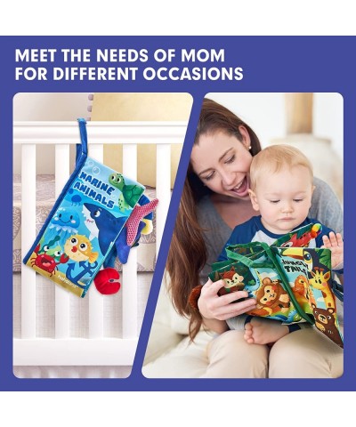 Baby Toys 0-6 Months - 2 Sets Touch Feel Crinkle Soft Cloth First Books Infant Toys Stroller Baby Books 0-6 to 12 -18 Months ...