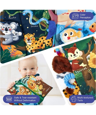 Baby Toys 0-6 Months - 2 Sets Touch Feel Crinkle Soft Cloth First Books Infant Toys Stroller Baby Books 0-6 to 12 -18 Months ...