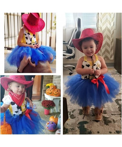 Cowgirl Costume for Girls 1-10Y with Bandana Cowboy Hat Easter Birthday Party Dress Up Clothing $49.91 Kids' Costumes