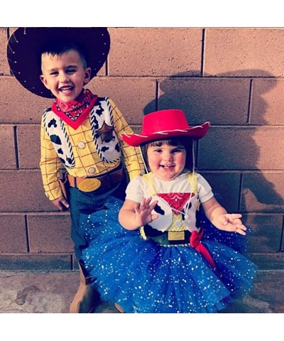 Cowgirl Costume for Girls 1-10Y with Bandana Cowboy Hat Easter Birthday Party Dress Up Clothing $49.91 Kids' Costumes