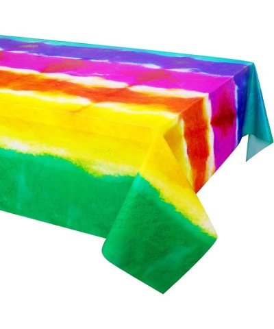 2 Pieces Tie Dye Tablecloths Tie Dye Tablecloth Rectangular Colorful Table Covers for Tie Dye Kitchen Family Dining Room Birt...