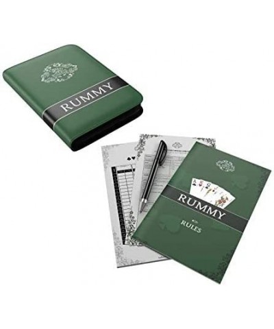 Rummy Set in Imitation Leather Pouch (German Index) Including Plastic Playing Cards Game Rules with 15 variants of Rommee Sho...