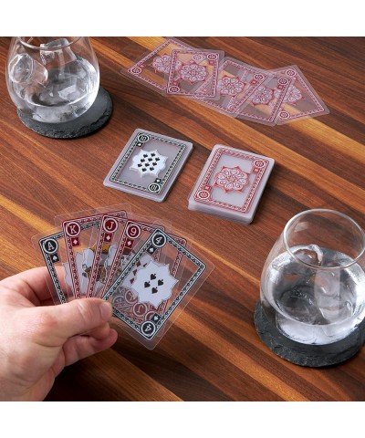 Waterproof Playing Card Deck with Jokers - 54 Clear Plastic Cards Poker Size Standard Index - Durable Washable and Easily Por...