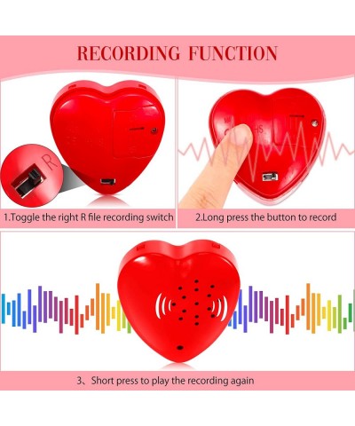 4 Pcs Voice Recorder for Stuffed Animal Push Button Sound Recorder Recording Voice Module Heartbeat Recordable Gifts Bear Ani...