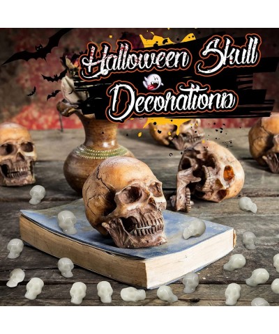 280 PCS Halloween Skeleton Figurines Mini Skull Heads Toy for Halloween Vase Filler Plastic Skull Heads for Halloween Pranks ...