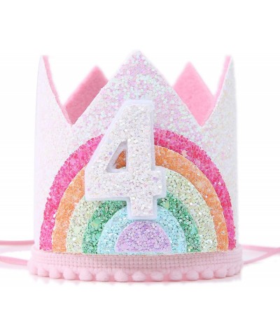 Birthday Rainbow Girl Crown Birthday Hat for Event Party Supplies Photo Props $21.94 Kids' Party Hats